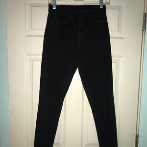 Black high waisted jeans